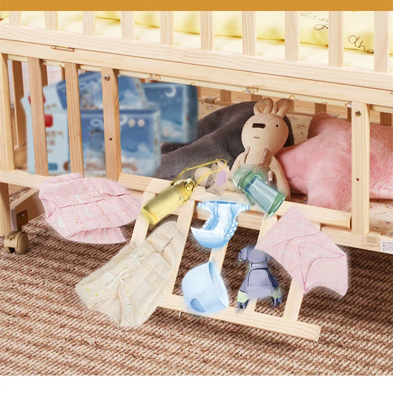 Multi-functional Wood Baby Crib Kids Cot