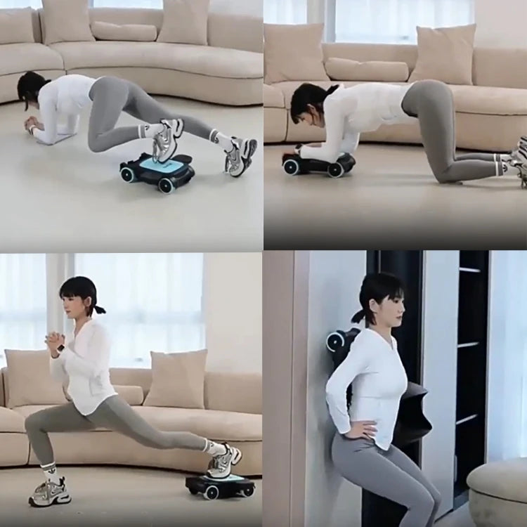 Four-Wheel Abdominal Roller with Elbow Support