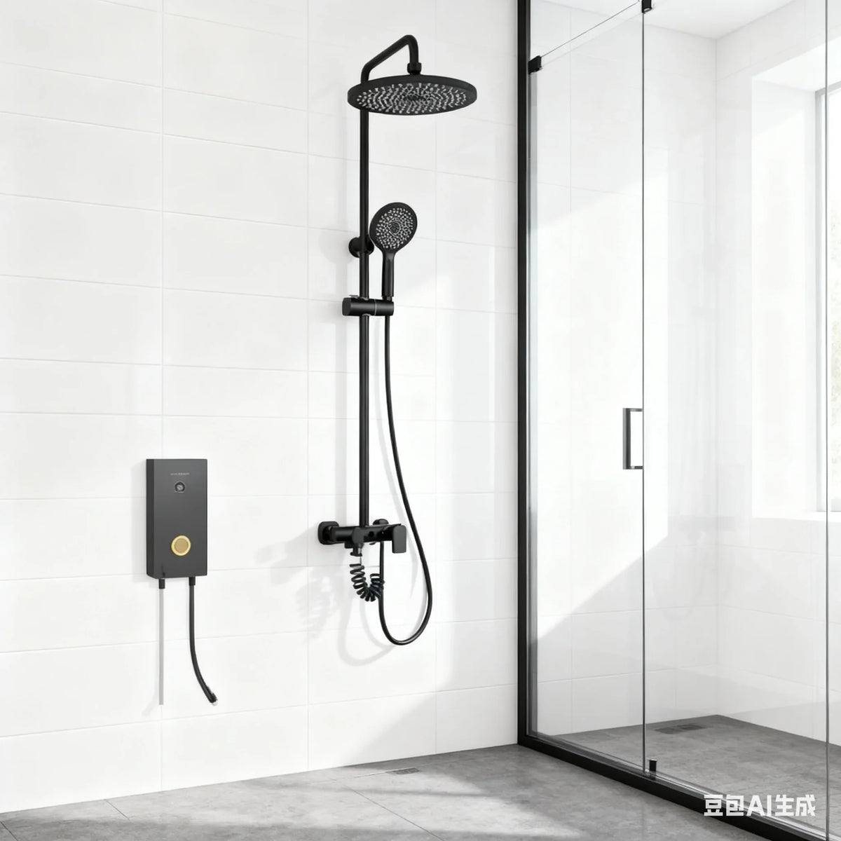 Modern Shower System Set with Handheld Spray