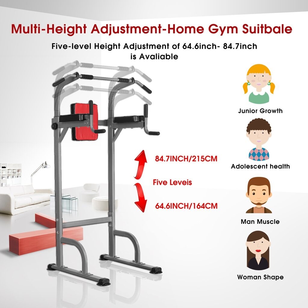 Pro Adjustable Power Tower - Multi-Function Home Gym Station