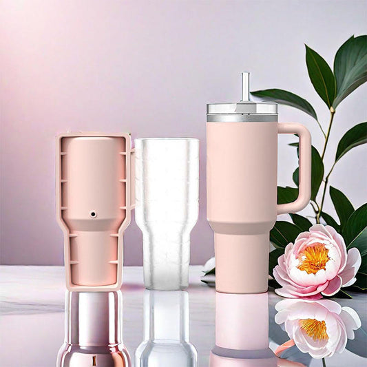 Silicone Cylinder Ice Cube Tray with Lid
