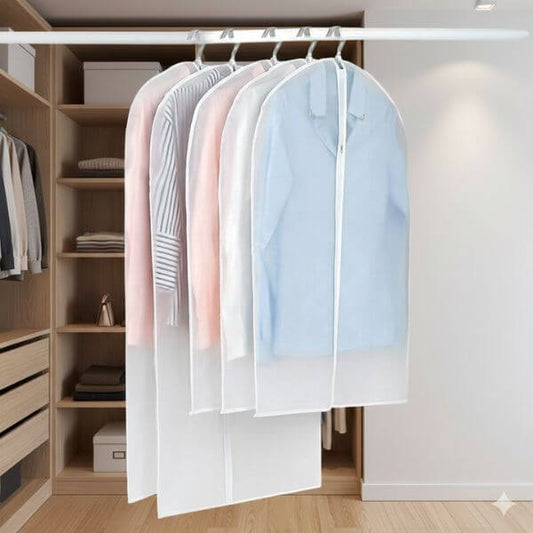 Translucent Zip-Up Protective Garment Storage Bags