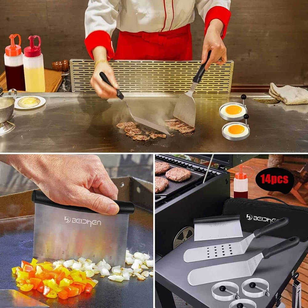 BEICHEN 14 Set Braai/ Camping Flat Grill Tool Accessories Set