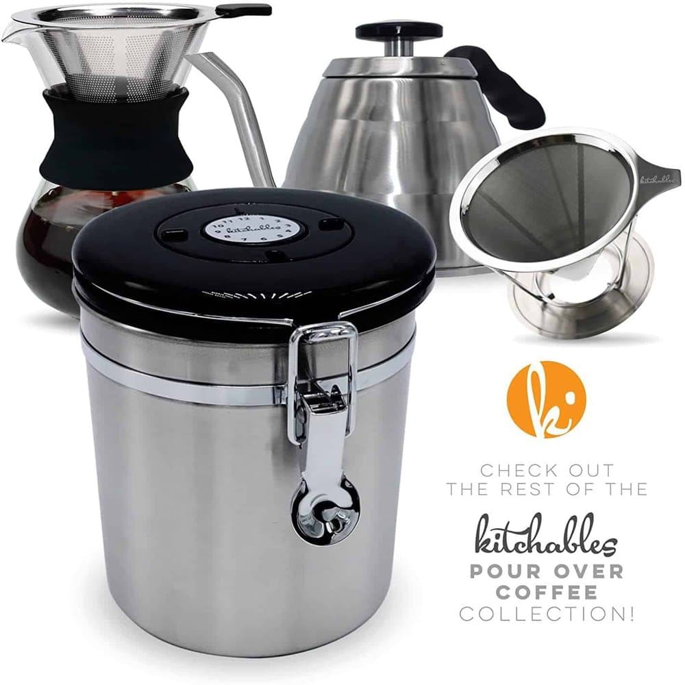 Kitchen Stainless Steel Airfresh Coffee Storage Container 750g
