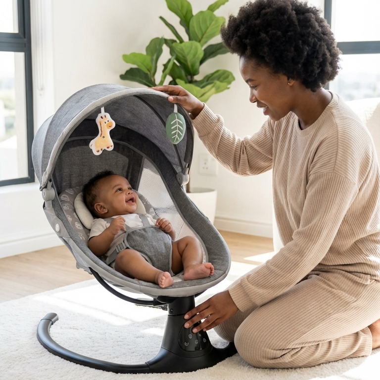 Toddler Music Cradle Swing Baby Electric Rocker Bouncer
