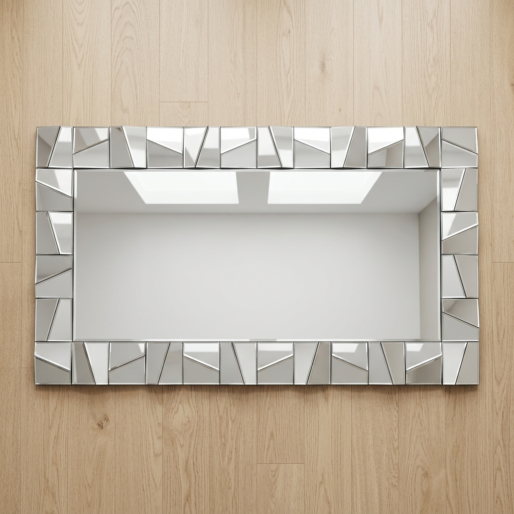 Large Decorative Geometric Wall Mirror