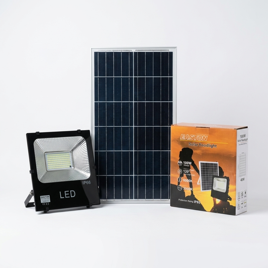 100W Solar LED Floodlight - Panel & Remote Kit