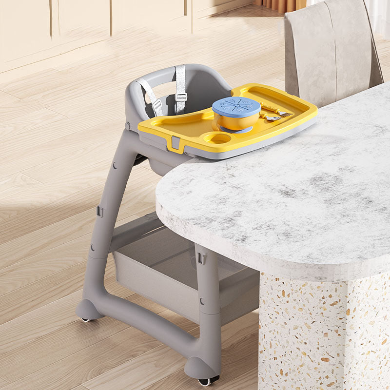 Secure Adjustable High Chair With Safety Harness