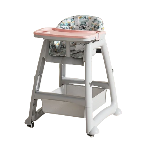 Secure Adjustable High Chair With Safety Harness